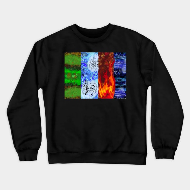 The Four Elements Crewneck Sweatshirt by Orchid's Art